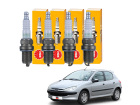 Vela de Ignição NGK para Peugeot 206 1.4 1.6 8V Flex Gasolina 1999 até 2010 - Cod. BKR6E-D