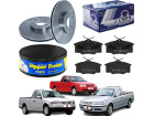 Disco de Freio HIPPER FREIOS para Volkswagen Saveiro 1.6 1.8 2.0 8V G1 G2 G3 G4 1997 até 2009